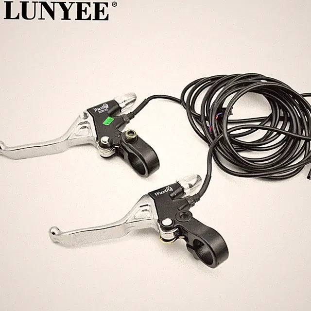 1Pair Electric Bicycle Brake Lever Grips E-bike Cut Off Power Brake Handle Part