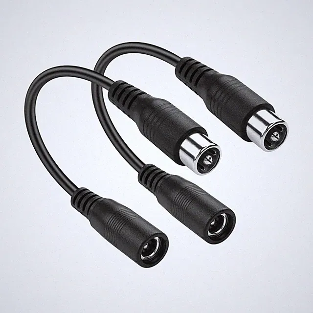 2A DC Power Cable,2 Pack DC 5.5 x 2.1mm Female to 8mm RCA Male Power Adapter...