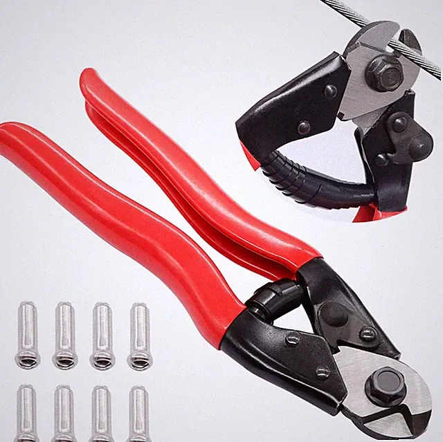 Bike Cable Cutter Heavy Duty Stainless Steel Wire Rope Cutter up to 5/32" Aircra