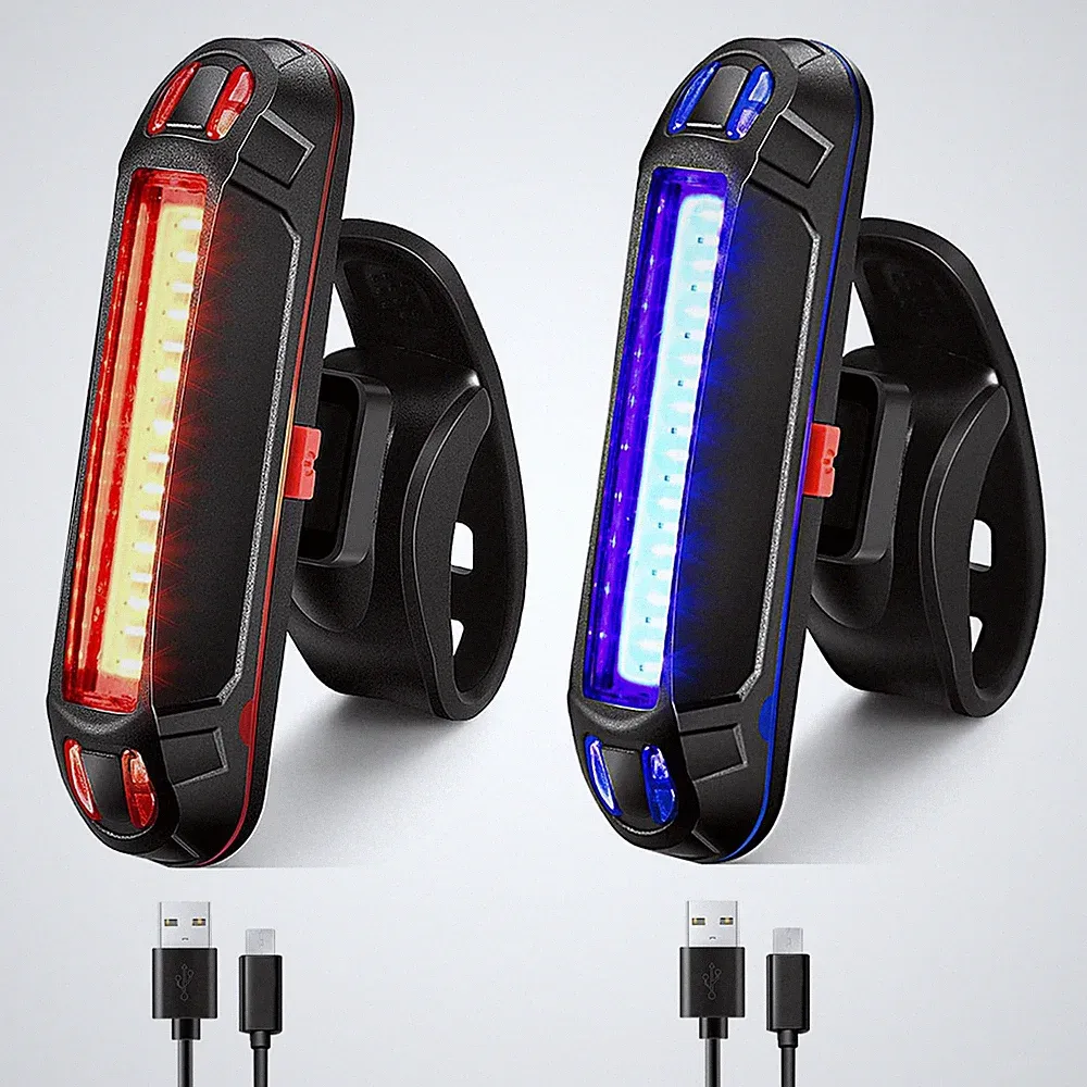 Bike Tail Light Ultra Bright Bicycle Rear Light 2 Pack USB Rechargeable LED S...
