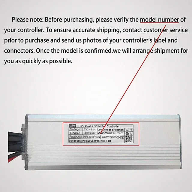 Brushless Motor Controller JH4AS7681DZHPZN 48V 26A Electric Bike Conversion Kit