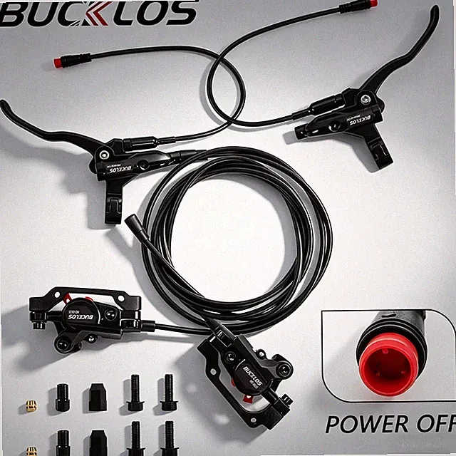 BUCKLOS E-bike Hydraulic Brakes 2 piston Front &Rear Set Power-off 1100/1800mm