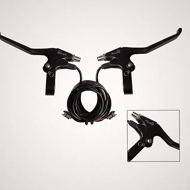 E-Bike Mechanical Brake Short Lever Rear Cut Off Power Handle Grips 2Pin SM Plug