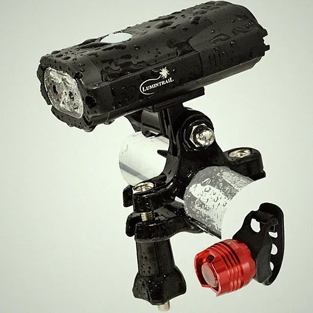 Lumintrail USB RECHARGEABLE 800 Lumen LED Bike Light with FREE Tail Light & More