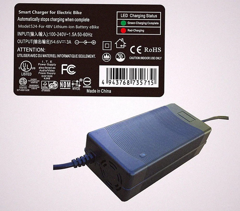 Smart Charger for Pedego City Commuter Mid Drive Edition 48V Electric Bike