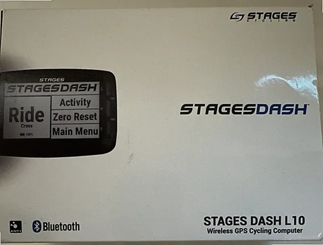 Stages Dash L10 Wireless GPS Bike Computer Bluetooth ANT+ Black 941-0002