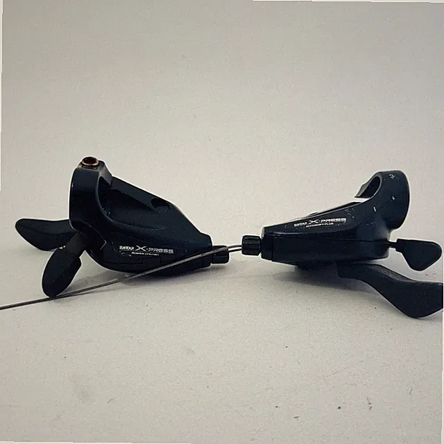 Vintage Suntour X-Press Trigger Shifters Set Accushift 22.2mm Black MTB Bike A08